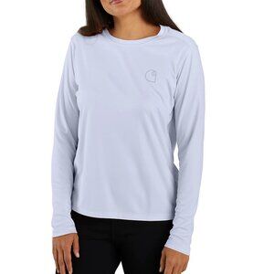 Carhartt Blue Force Sun Defender Relaxed Fit Long Sleeve Shirt Polyester Size XL